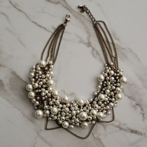Banana Republic Pearl Bib Necklace